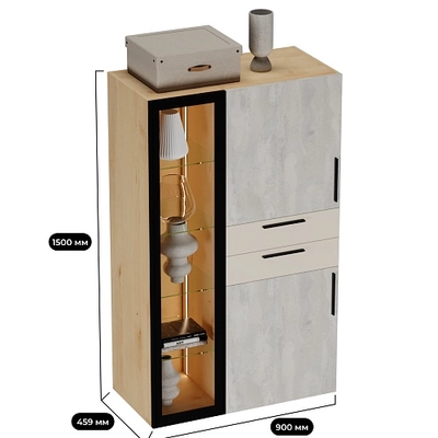 Шкаф комбинированный  R255 L/R