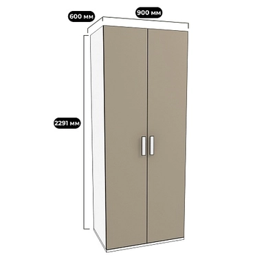 Шкаф двухдверный E210