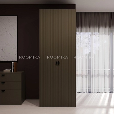 Шкаф 2 дверный, фрезерованные фасады в эмали LE210.60-2