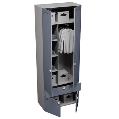 Шкаф, фрезерованные фасады в эмали LE235.44