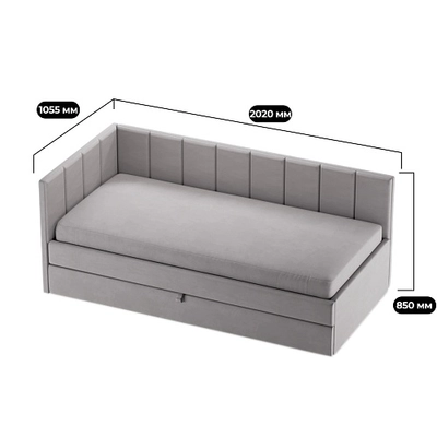 Кровать со вторым выдвижным спальным местом ЛАЙН М2