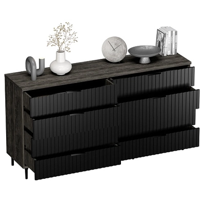 Комод, фрезерованные фасады в эмали LE728.45