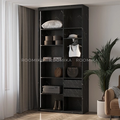 Шкаф-купе ХG126.45-3, профиль INTEGRO, стекло Estriado бесцветное, с подсветкой