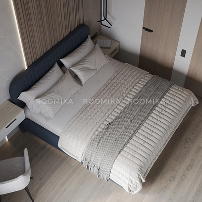 Кровать двуспальная мягкая ФЛАЙ с подъемным механизмом, 200x200