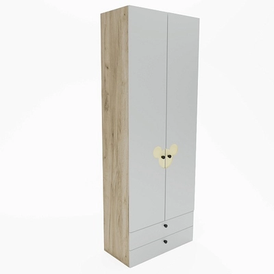 Шкаф двухдверный с ящиками, фасады в эмали LE211.44