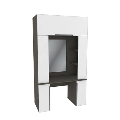 Стол туалетный с секцией и зеркалом с подсветкой, фасады в эмали LE404.60