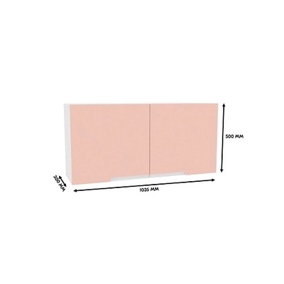 Антресоль над столом, фасады в эмали LE307