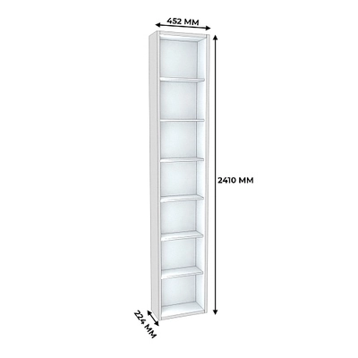 Стеллаж завершающий с подсветкой L231.44