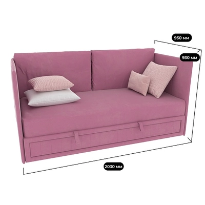 Раскладной диван с обивкой выкатной части БЕРГАМО BER-1900