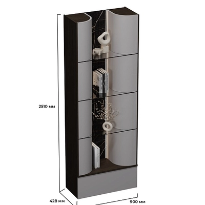Стеллаж напольный радиусный с подсветкой TG730.90