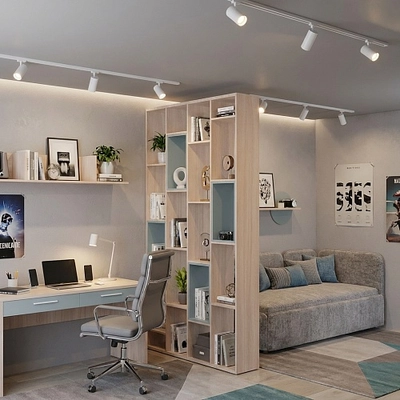 Стеллаж перегородка со вставками L238.130