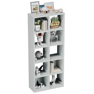 Стеллаж сквозной книжный на 10 ниш с ящиками E810