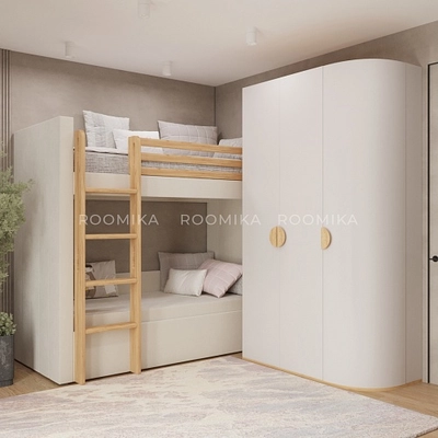 Кровать мягкая двухъярусная ДУО L/R