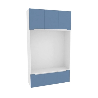 Шкаф с нишей и сидушкой, фасады в эмали LE412.44