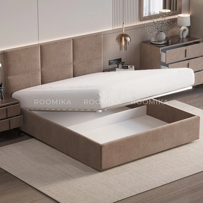 Cпальня с мягкой кроватью ВЕРСАЛ и мягкими тумбами 202