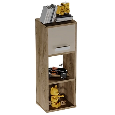 Cтеллаж сквозной книжный на 3 ниши с фасадом E803