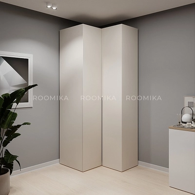Шкаф угловой, фасады в эмали LE207 L/R