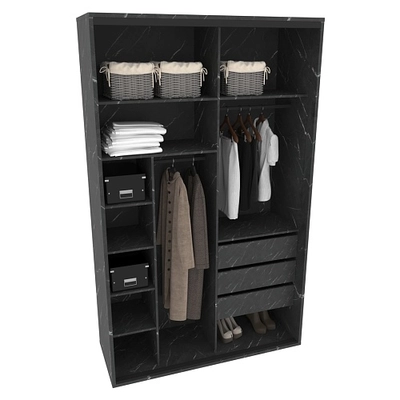 Шкаф-купе ХG166.60-2, профиль INTEGRO, фасад МДФ/Зеркало графит