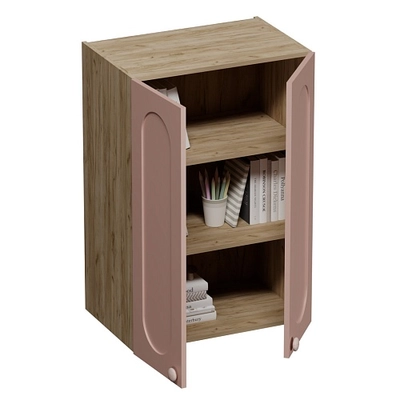 Антресоль двудверная, фрезерованные фасады в эмали LE339.44