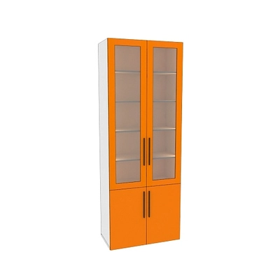 Шкаф книжный со стеклом L214S с подсветкой