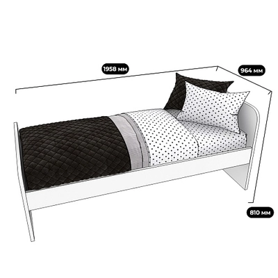 Кровать односпальная E901, 90x190