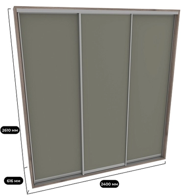 Шкаф-купе ХG246.60-2, профиль INTEGRO, фасад МДФ