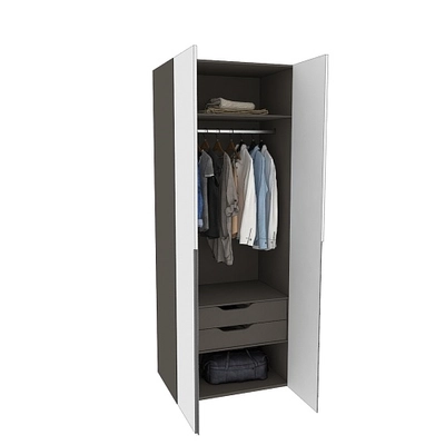 Шкаф 2 дверный, фасады в эмали LE210.60-3