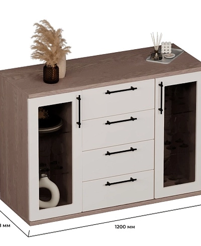 Комод со стеклянными полками P707.1