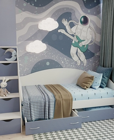 Кровать односпальная с ящиками P902N, 90x190