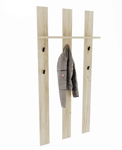 Панель широкая с полкой и крючками L100