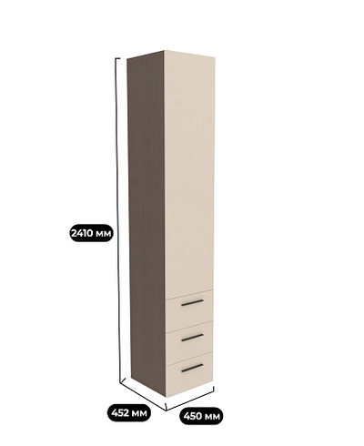 Шкаф однодверный с ящиками L223