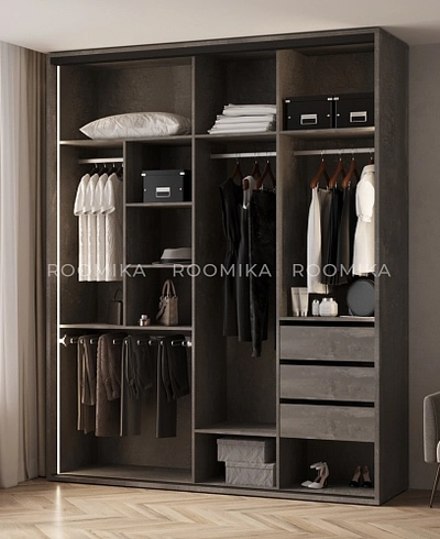 Шкаф-купе ХG216.60-4, профиль INTEGRO, стекло Сатинато белое, с подсветкой