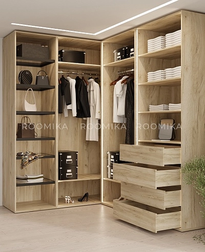 Гардеробная система без фасадов Элементис 3