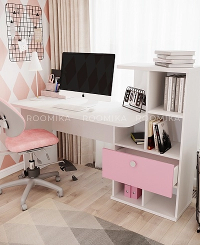 Рабочий стол со встроенным стеллажом HOF421