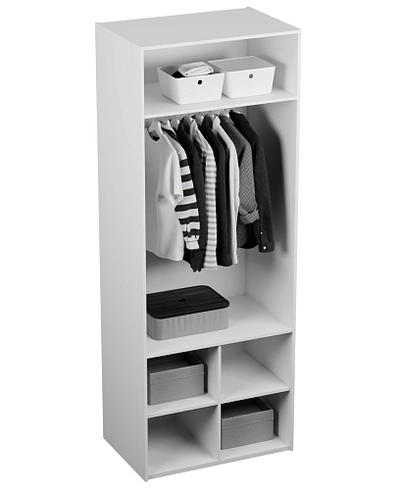 Шкаф для одежды, фрезерованные фасады в эмали LЕ252.60-2