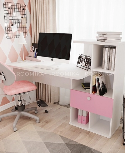 Рабочий стол со встроенным стеллажом HOF421