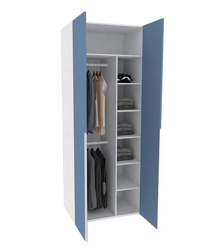 Шкаф двухдверный глубокий, фасады в эмали LE210.60-4