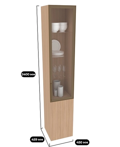 Шкаф со стеклянным фасадом R222.1