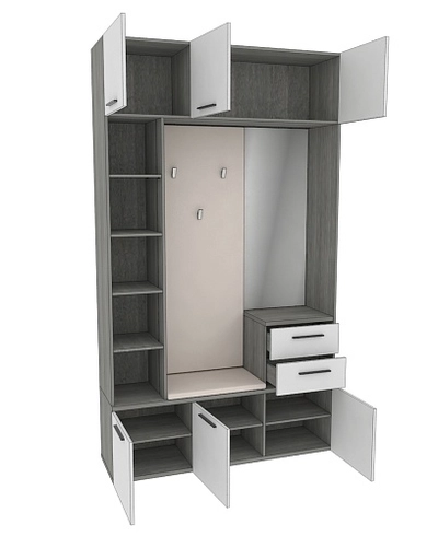 Секция с вешалкой и стеллажом LG-416