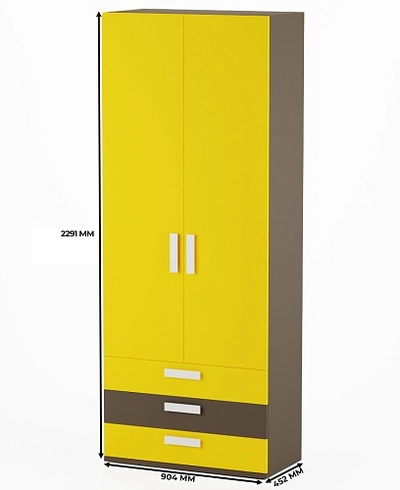 Шкаф двухдверный 3 ящика E211