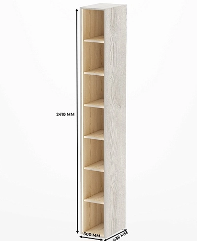 Cтеллаж открытый глубокий L233.44 с подсветкой
