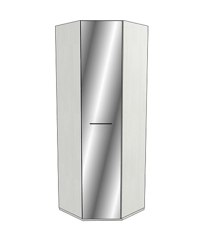 Шкаф угловой равносторонний с зеркалом, фасады МДФ CG-218Z L/R