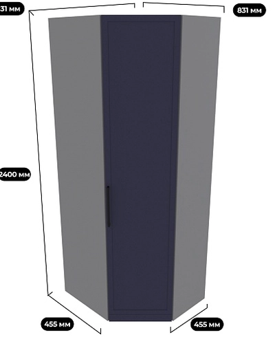 Шкаф угловой A218