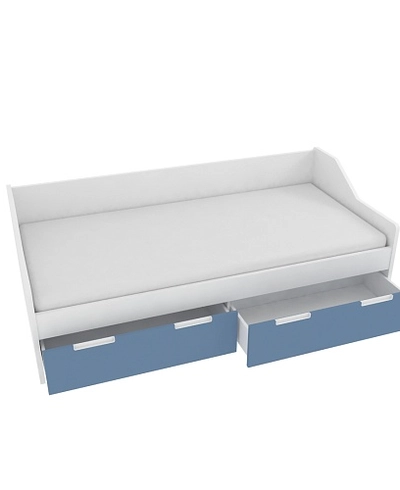 Кровать односпальная, фасады в эмали LE902.200, 90x200