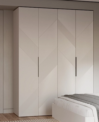 Шкаф 2 дверный, фрезерованные фасады в эмали LE210.60-1