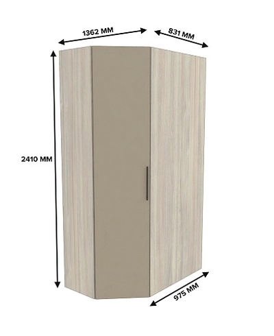 Шкаф угловой с подсветкой L209.44 L/R