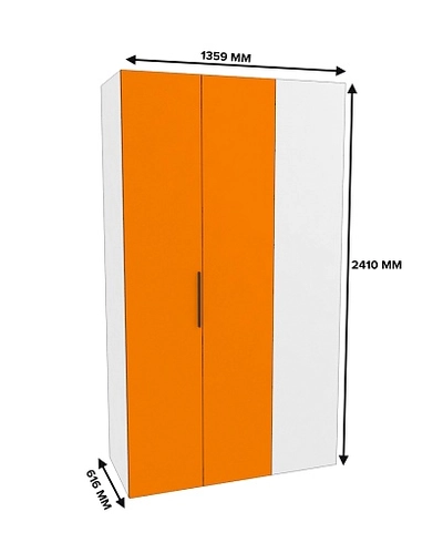 Шкаф со складными дверьми и фальш панелью L206 L/R