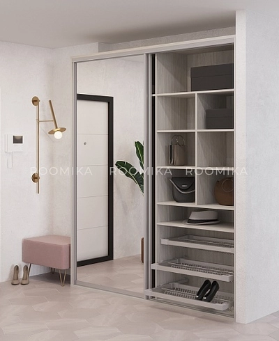 Шкаф-купе U203 тип 4 МДФ/зеркало