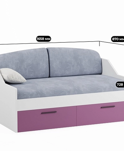 Кровать односпальная L902.160, 80x160