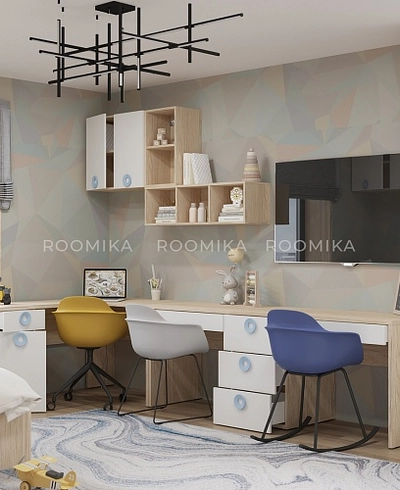 Рабочая зона для троих детей Лацио 72